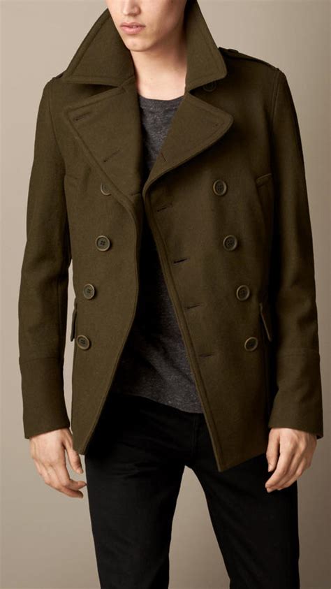 burberry olive mens jacket|Burberry men's cashmere overcoat.